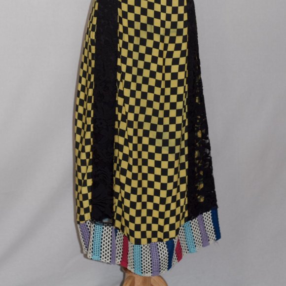 Yellow & Black Checkered Dress - Picture 6 of 15